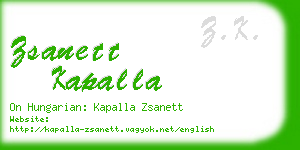 zsanett kapalla business card